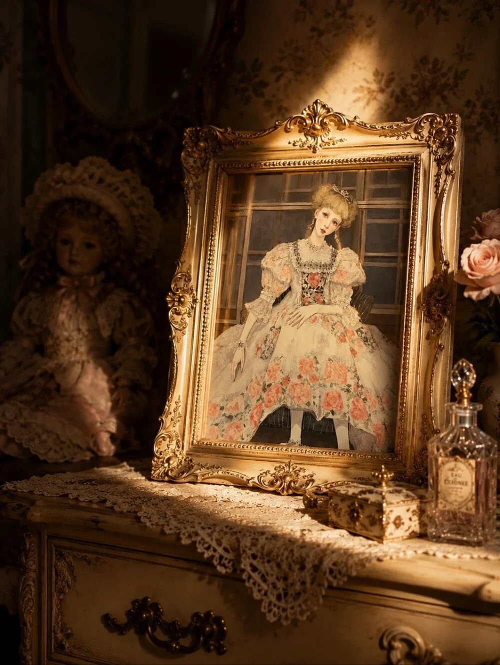 🔥Porcelain Doll 8x10 Print Victorian Romantic Cottagecore Vintage Home Decor